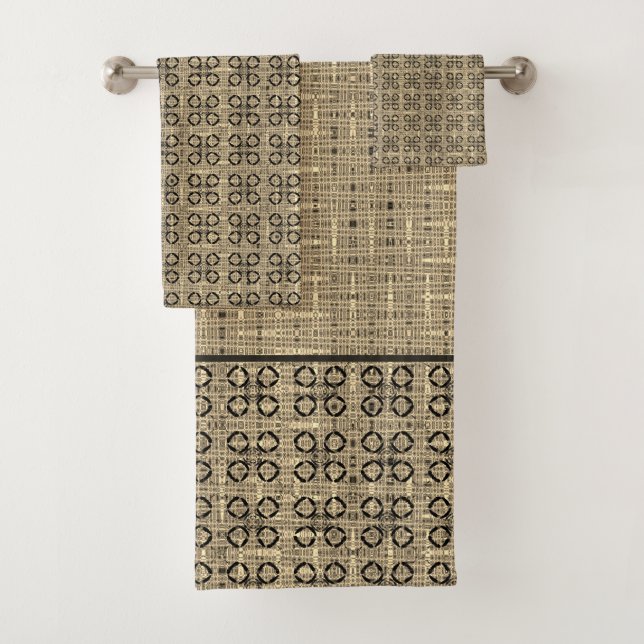 Motif à tissage beige et noir (En situation)