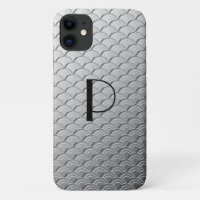 Motif à vagues Art Déco - Coque en argent métalliq