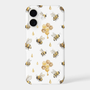 Motif abeilles et ruches à l'aquarelle Case-Mate