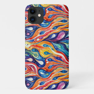 motif Abstrait 1196 avec art fluide - Coque iphone