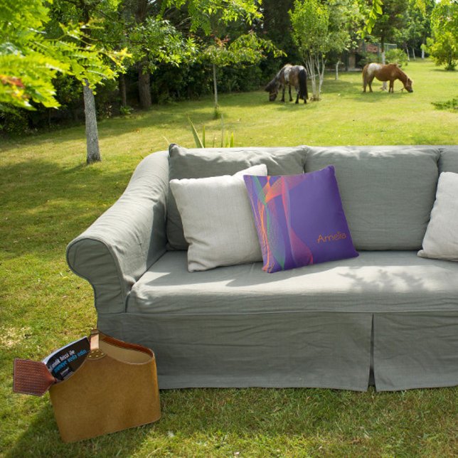 motif Abstrait avec le nom lavande Lève oreiller (Créateur téléchargé)