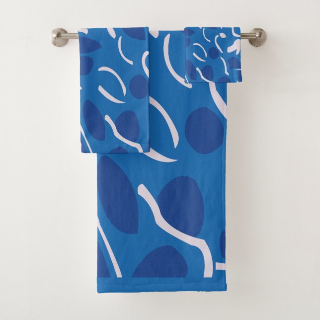 Motif Abstrait Blue Water Waves (En situation)