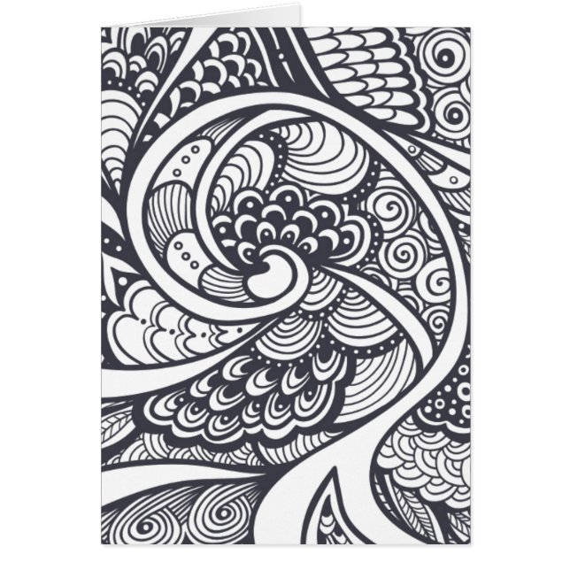 Motif abstrait dans le style de Zen-Griffonnage (Devant)