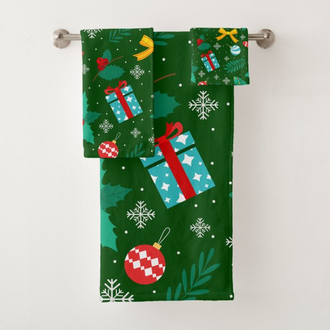 Motif Abstrait de Noël vert (En situation)