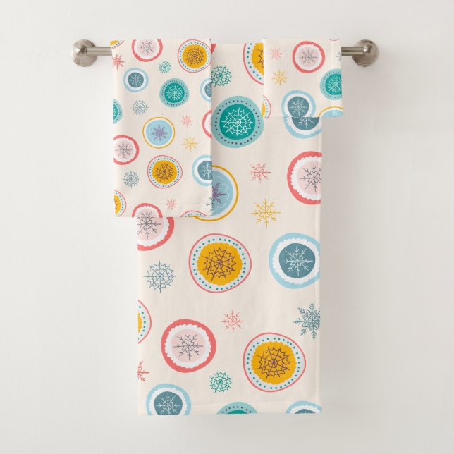 Motif Abstrait des flocons de neige de Noël (En situation)