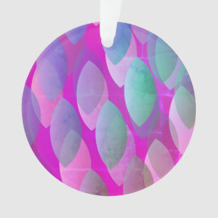 Motif Abstrait moderne   Magenta Purple Rose Turqu