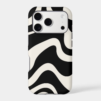 Motif Abstrait Rétro en Tourbillon Liquide 
