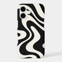 Motif Abstrait Rétro en Tourbillon Liquide