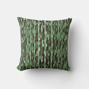 Motif Abstrait vert et noir sur un Coussin