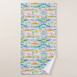 Motif adorable d'amour océanique Poissons mignon