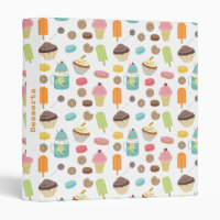 Motif alimentaire Desserts Recettes Classeur