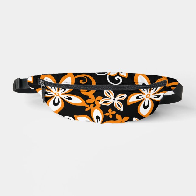 MOTIF ALOHA HAWAII EN NOIR/ORANGE (Recto)