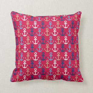 Motif Ancre nautique lancer oreiller
