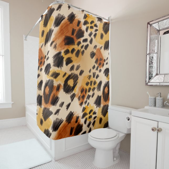 motif animal Abstrait rideau de douche (En situation)