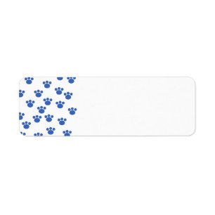 Motif animal d'empreinte de patte. Bleu et blanc