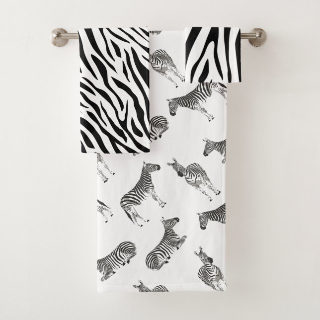 Motif animal noir blanc Zebra (En situation)