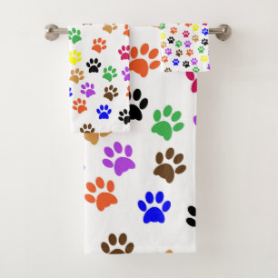 Motif Animal Paw Amoureux des chiens coloré Rainb