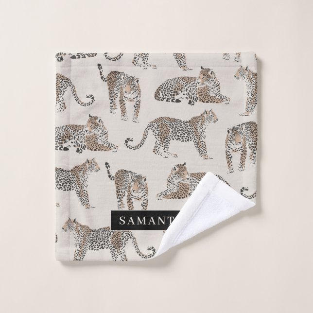 Motif animal sauvage de la Jungle Leopard (Gant de toilette)