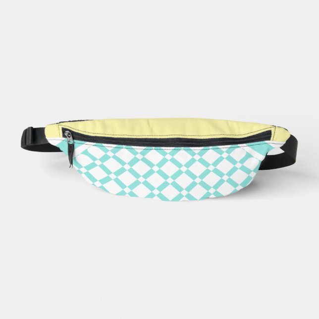 Motif Aqua Diamond Check avec Jaune Douce (Recto)