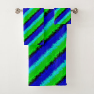 Motif arc-en-ciel bleu vert abstrait 3D