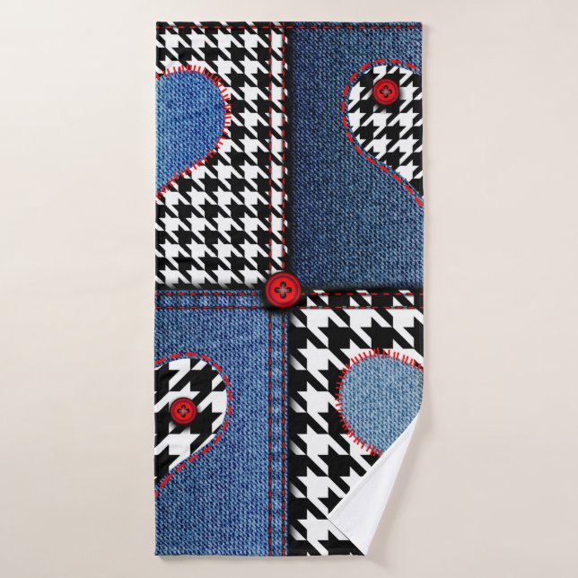 Motif arrière - plan sans couture. Patchwork de de (Serviette de bain)