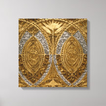 Motif Art Déco Argent Et Or