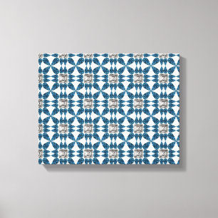 Motif Art déco bleu