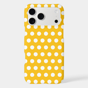 Motif artistique à pois jaunes ensoleillés blancs