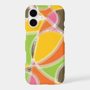 Motif Artistique Groovy Mod Rétro Estival Coloré