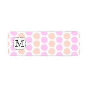 Motif assez floral avec la lettre faite sur