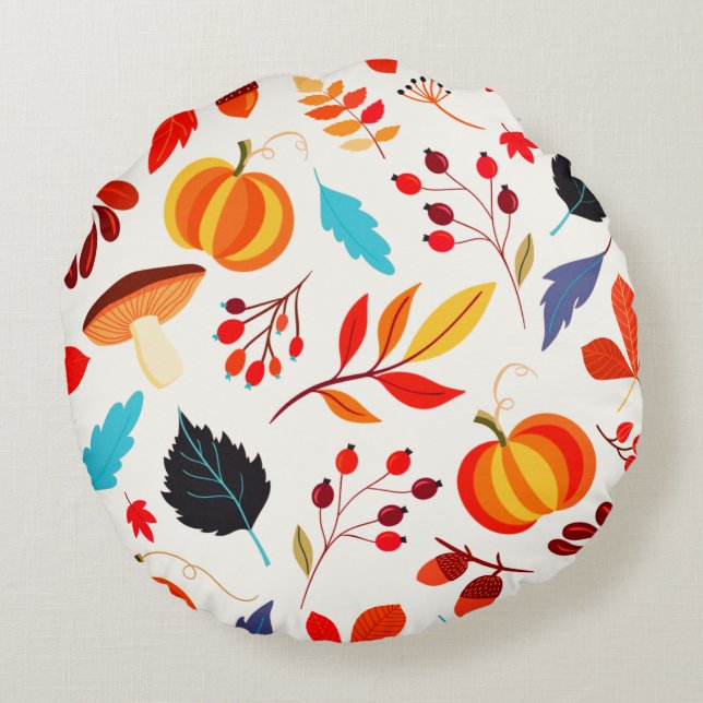 Motif Autumn Round Coussin (Dos)
