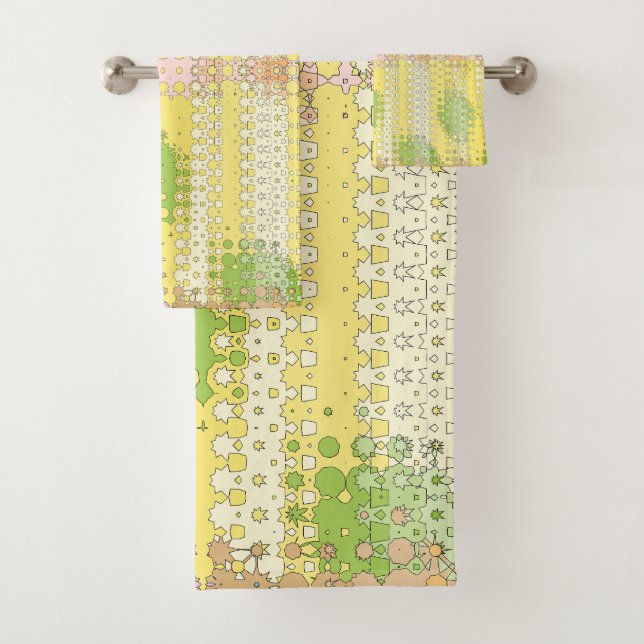 motif aux motifs jaune et vert (En situation)