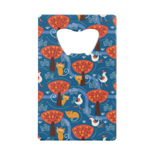 motif avec les chats et les oiseaux mignons