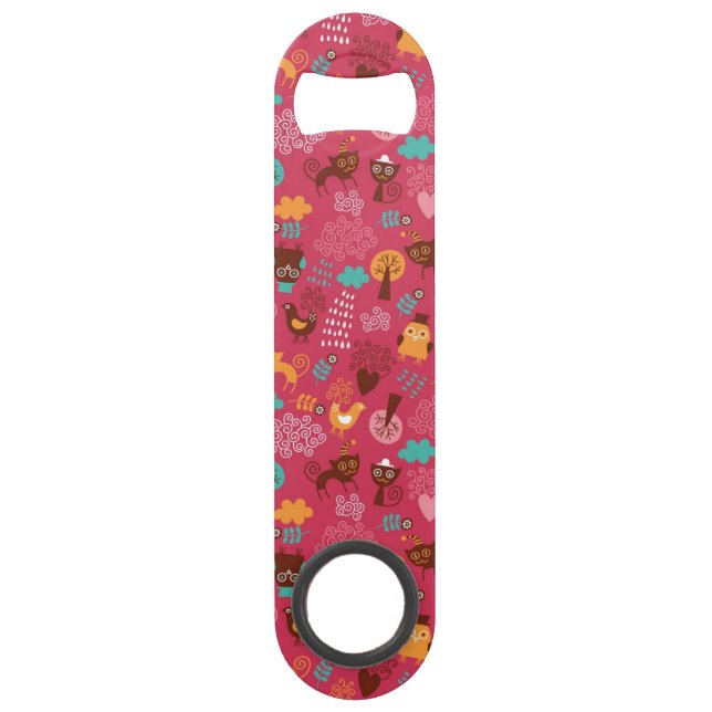 Motif avec les oiseaux et les chats mignons (Devant)