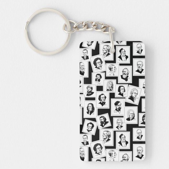 Motif avec portraits des plus grands compositeurs (Devant)