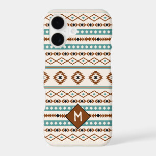 Motif Aztec sarcelle ter noir crème mélange (Perso