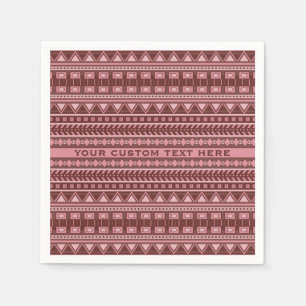 Motif Aztec serviettes en papier personnalisées