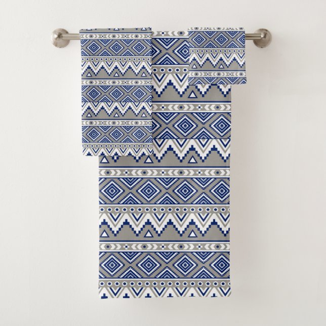 motif aztèque bleu gris (En situation)