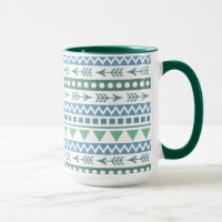 Motif aztèque tasses
