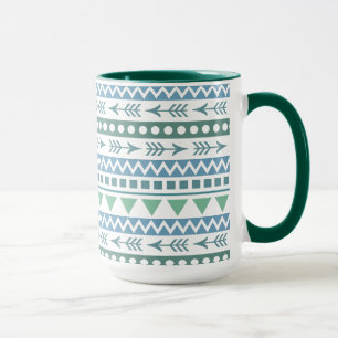 Motif aztèque tasses