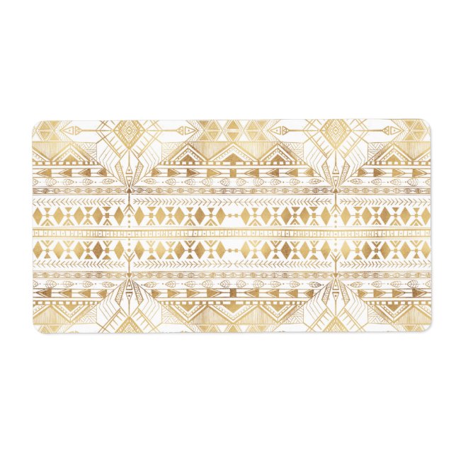 Motif Aztèque tribal géométrique or tendance (Devant)