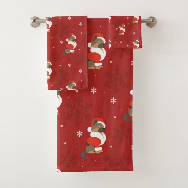 Motif berger allemand de Noël (En situation)