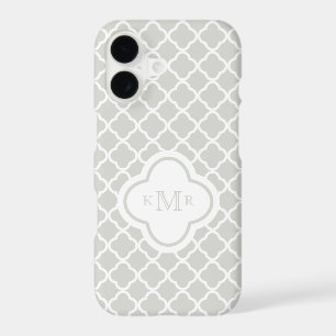 Motif blanc à quatre feuilles de pierre stylé Mono