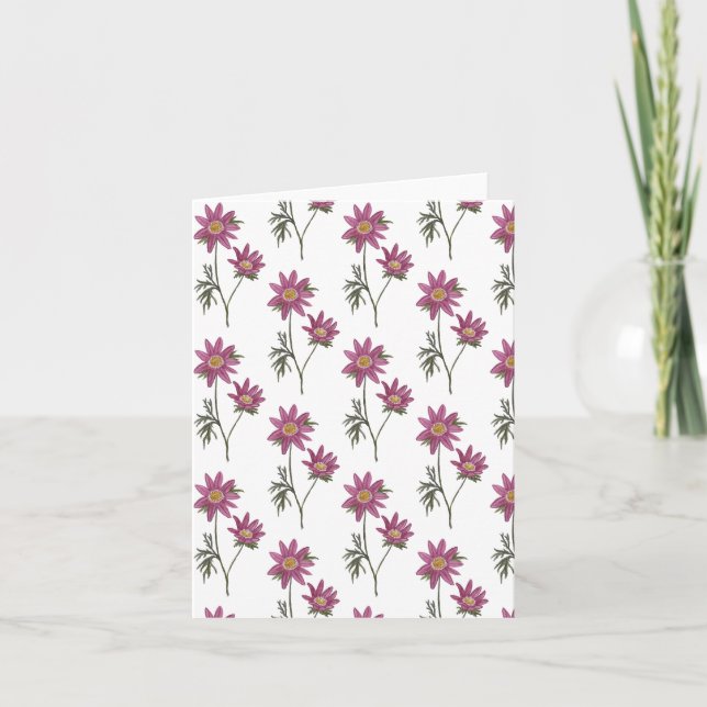 Motif blanc de la carte de voeux Dill Daisy (Devant)