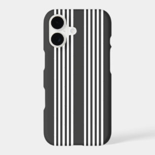 Motif blanc et charbon de bois à cinq bandes