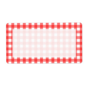 Motif blanc rouge de contrôle de guingan