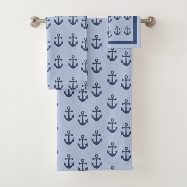 Motif bleu ancre marine (En situation)