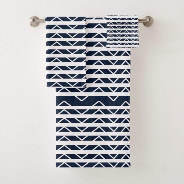 Motif bleu blanc Chevron de la marine (En situation)