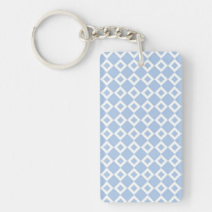 Motif bleu clair et diamant blanc