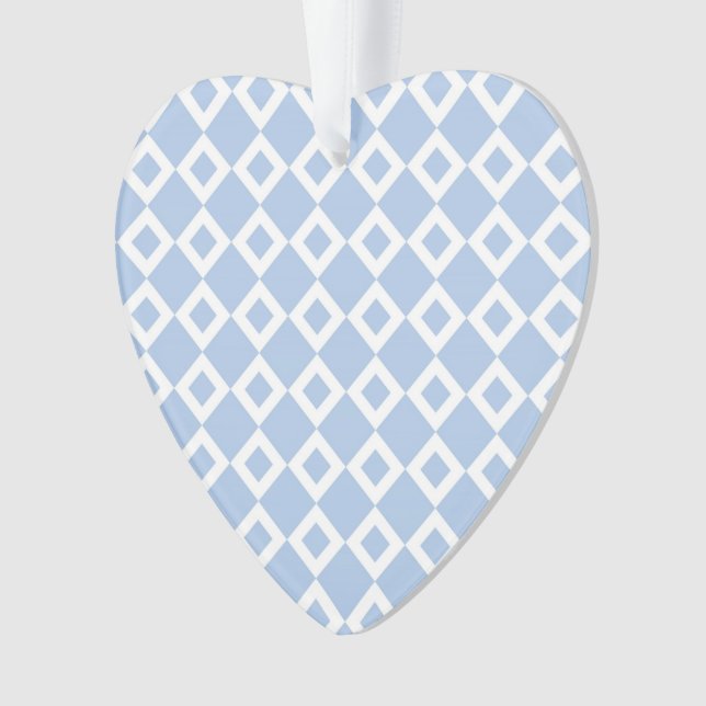 Motif bleu clair et diamant blanc (devant)